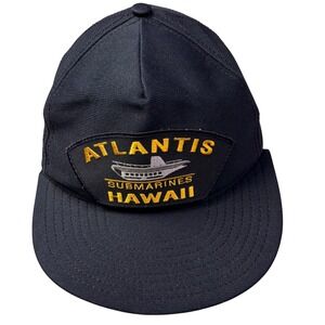 Northstar Atlantis Submarines Hawaii Snapback Baseball Cap Black Made in USA